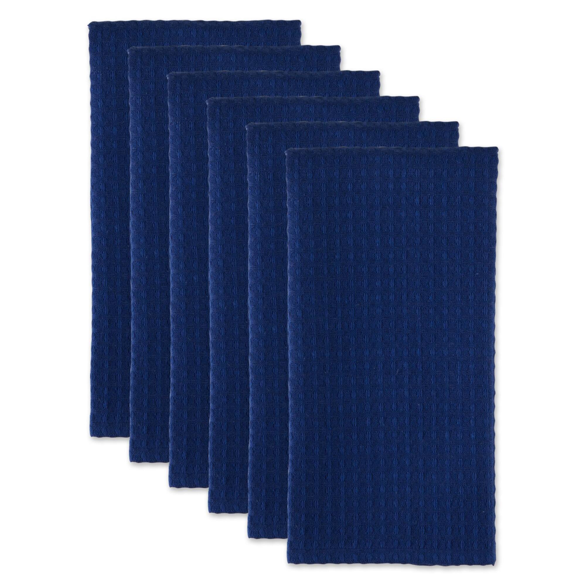DII® Blue Recycled Cotton Waffle Dish Towels